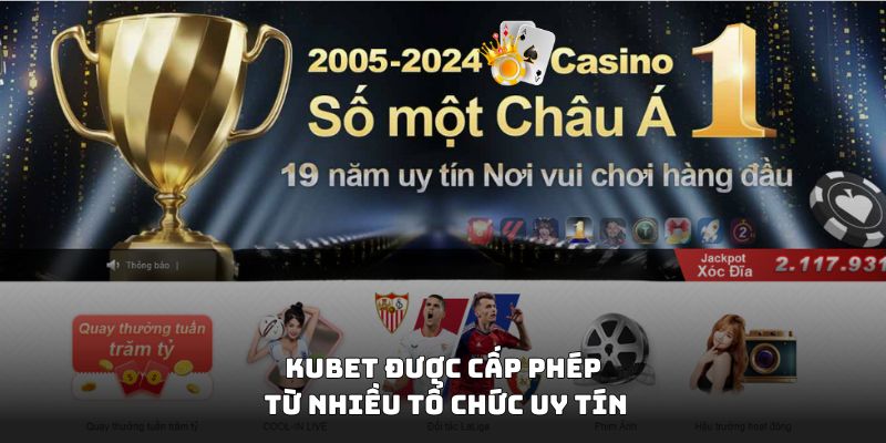 18win được cấp phép từ nhiều tổ chức uy tín