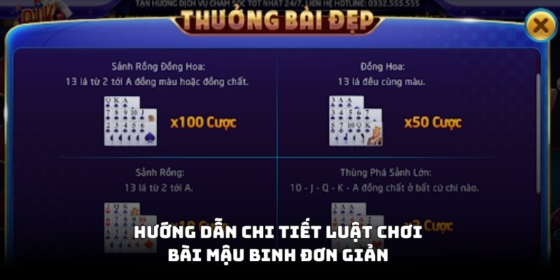 Hướng dẫn chi tiết luật chơi bài mậu binh đơn giản tại 18Win